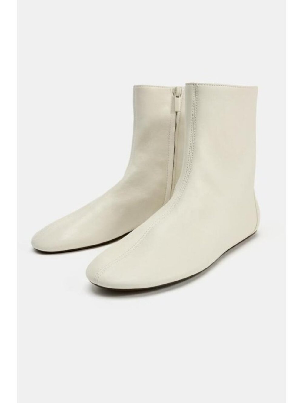 ZARA SOFT LEATHER FLAT ANKLE BOOTS 3103/810/724